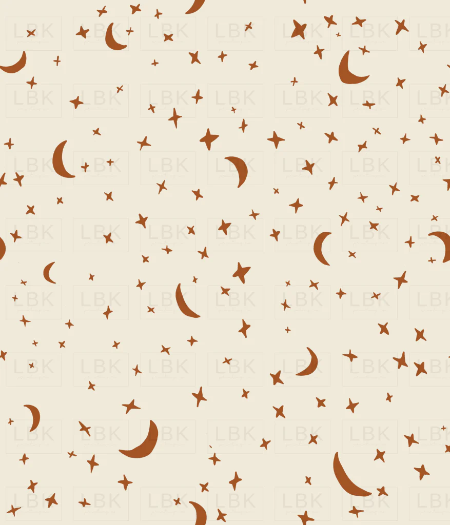 Boho Celestial Stars in Rust Red