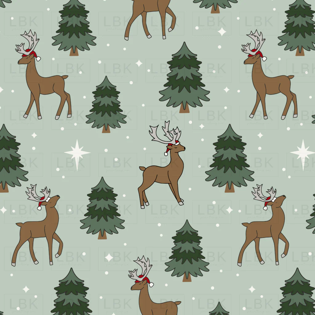 Classic Christmas Reindeer Mint