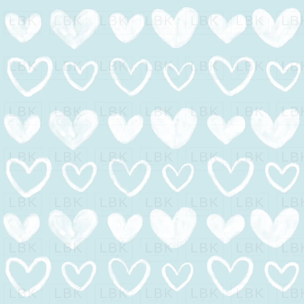 Copy of Cute Hearts in Teal