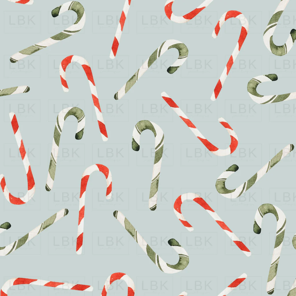Noel Candy Canes on Silvery Blue