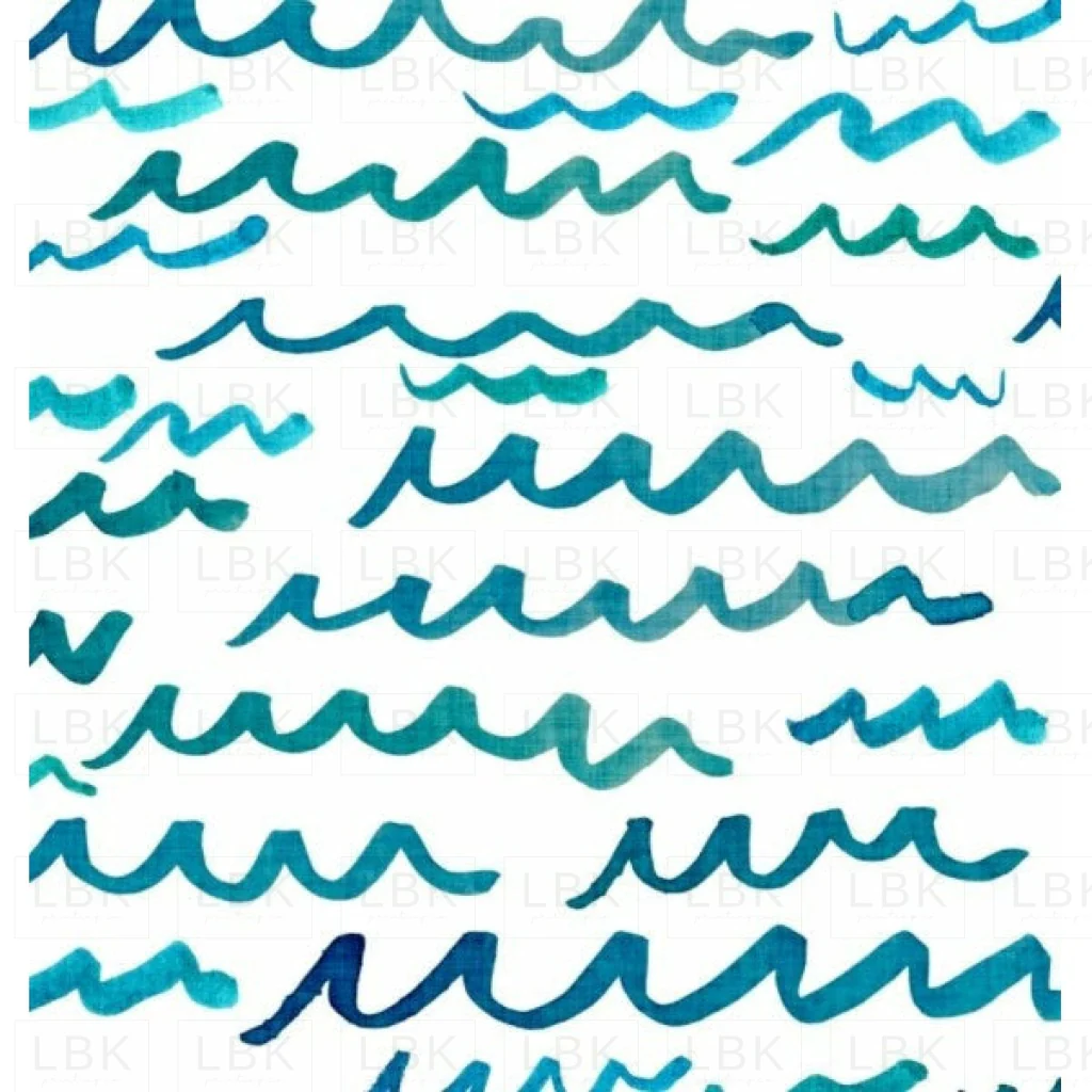 Peachy Rainbows on Seafoam Blue