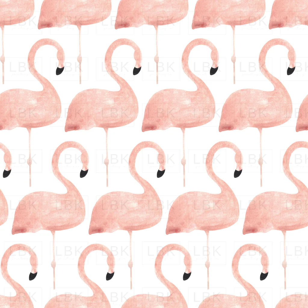 Watercolor Pink Flamingos