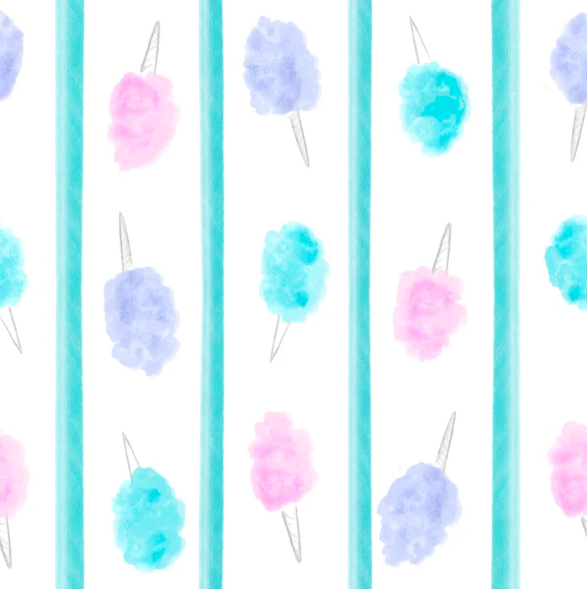 Cotton Candy stripe white