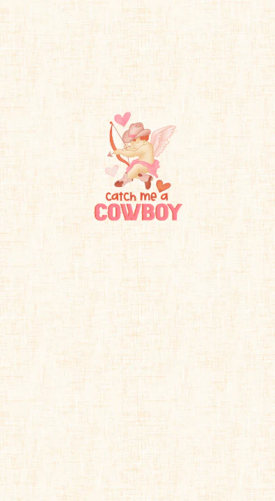 Cowboy Valentine Panel- Catch Me a Cowboy