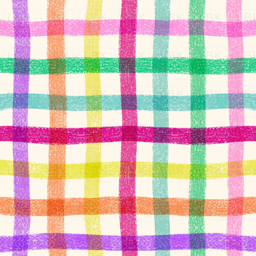 Crayon multi plaid pink light gray