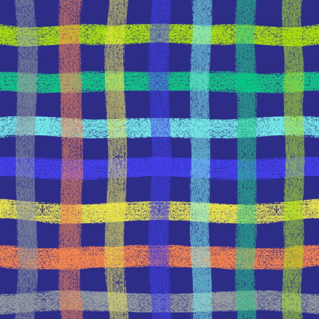 Crayon  plaid multi blue graphite