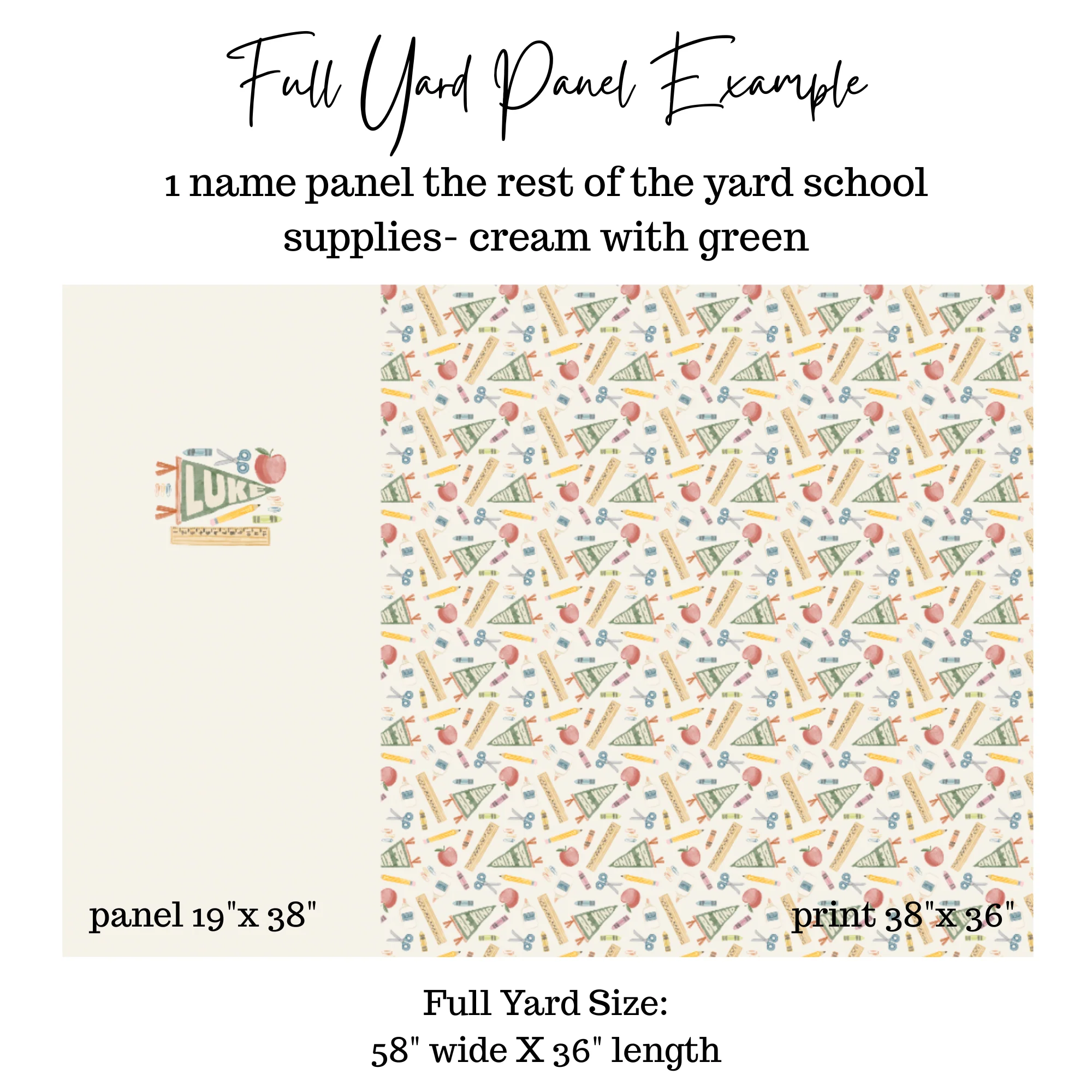 Custom Name Full Yard Panel for Back to School Name - Image 2