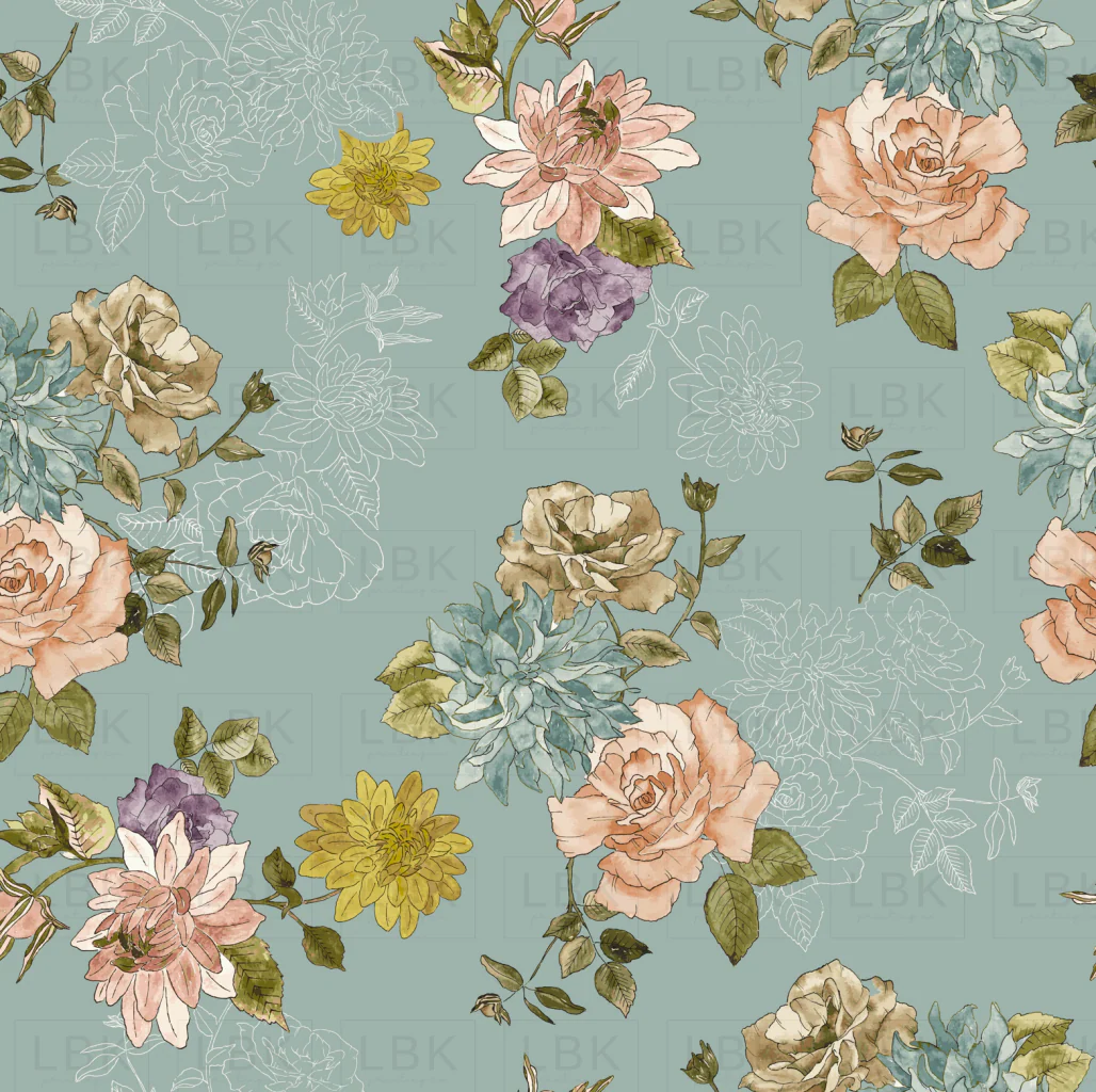 DAHLIA ROSE IN DUSTY BLUE