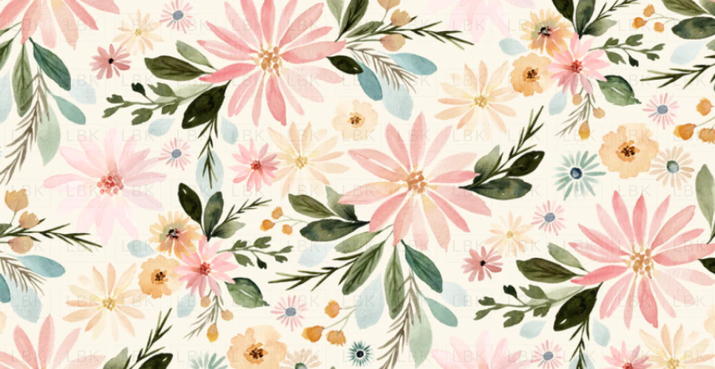 DAISY GARDEN ON CREAM
