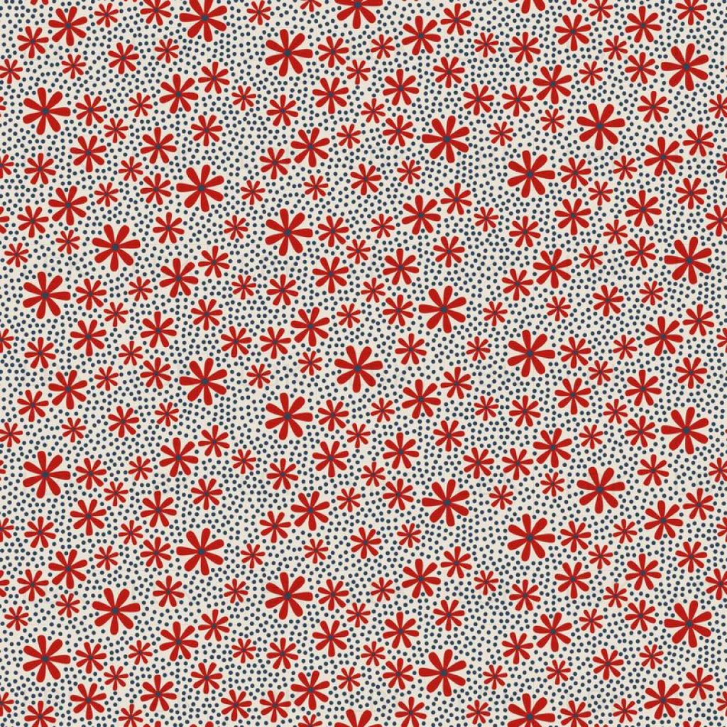 daisy pearls - cherry red