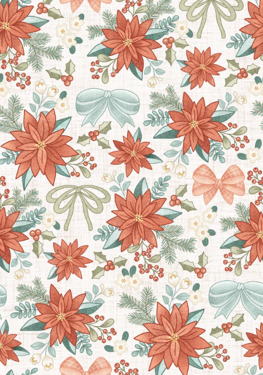 Dear Santa Bow Floral White