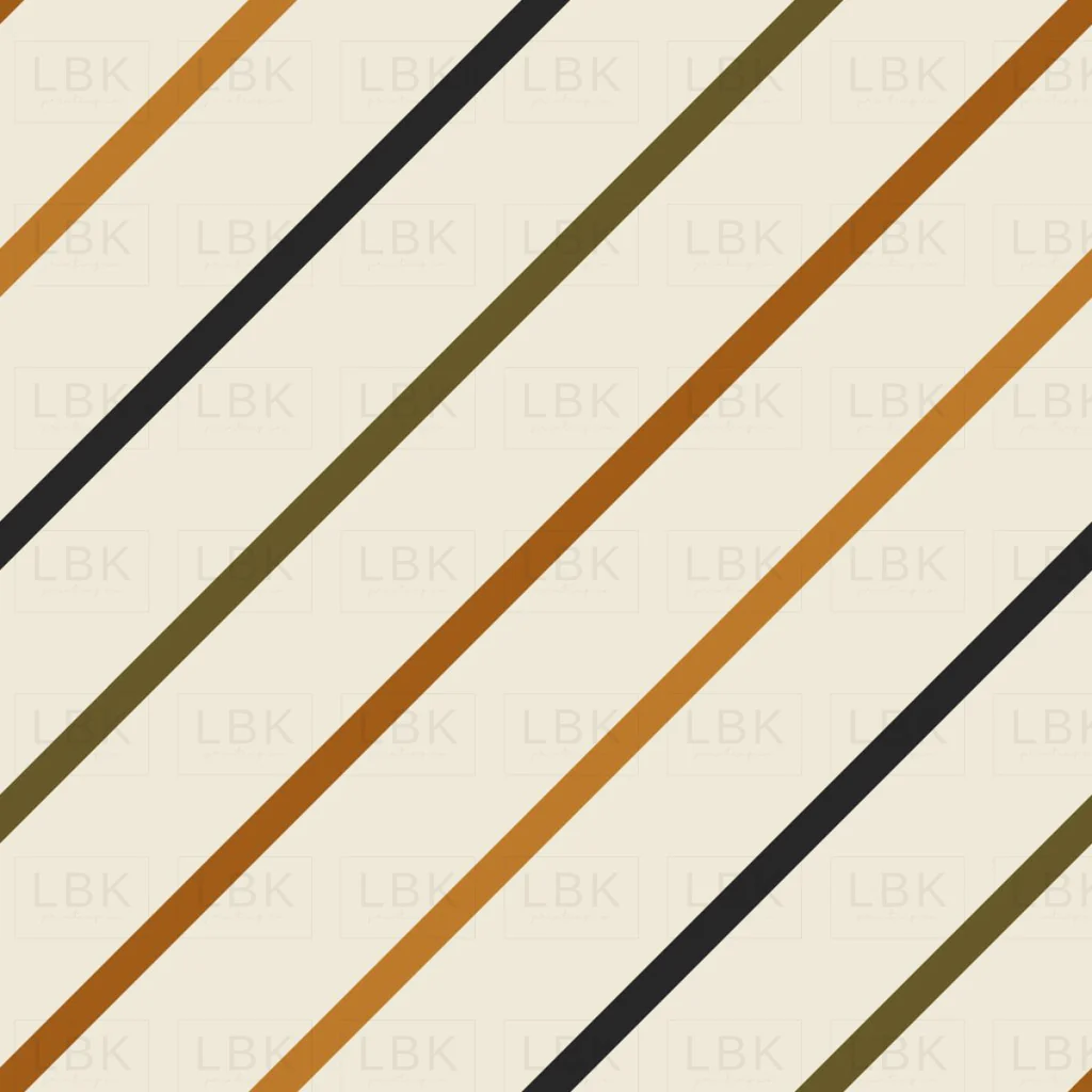 Diagonal Stripes with Orange and Olive