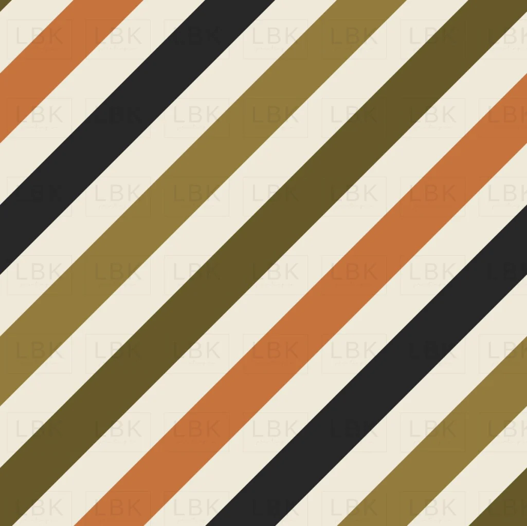 Diagonal Thick Stripes with Olive Green