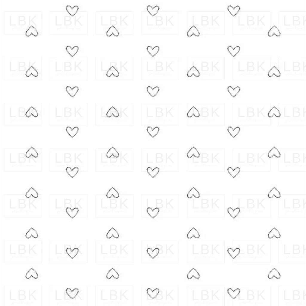 Dotted Hearts Small- Black and White