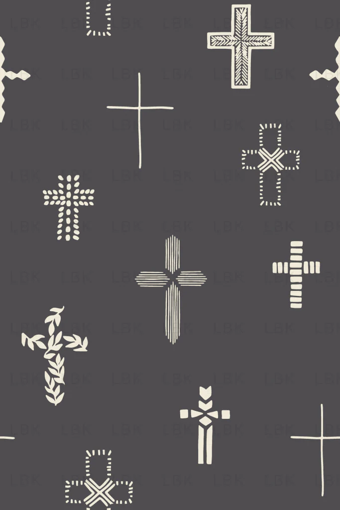 Easter Cross in Gray Charcoal