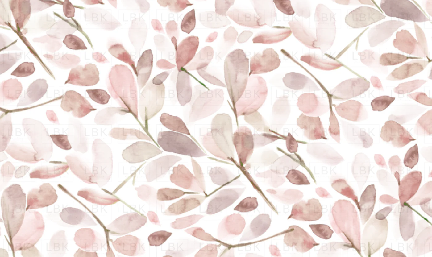FADED WATERCOLOR LEAVES-BLUSH