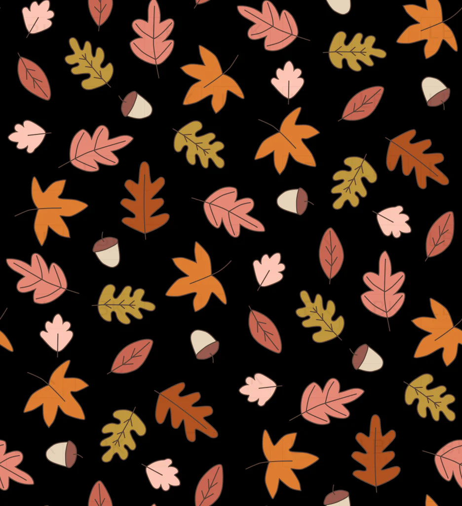 fall leaves on black