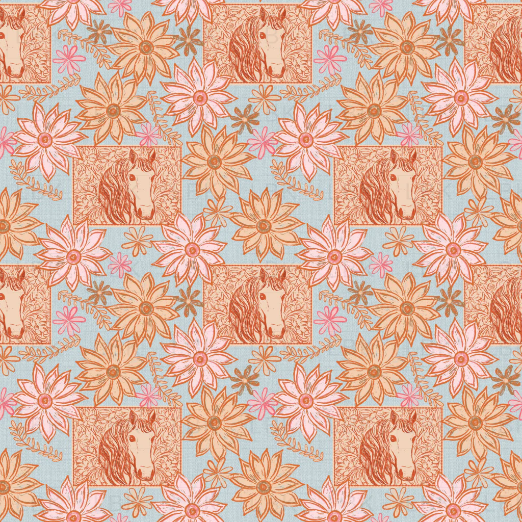 floral Horse Patches