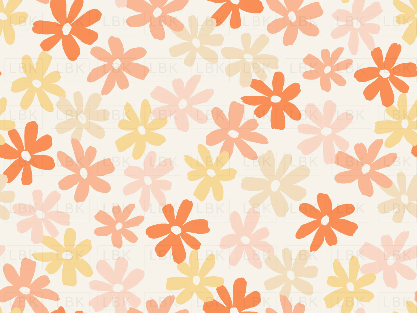 Flowers in Tangerine Banana Yelllow and Pink Lemonade