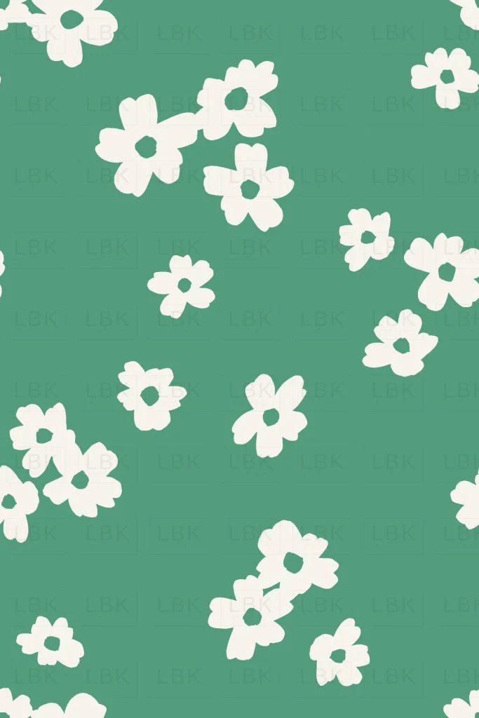 Flowers on Emerald Green