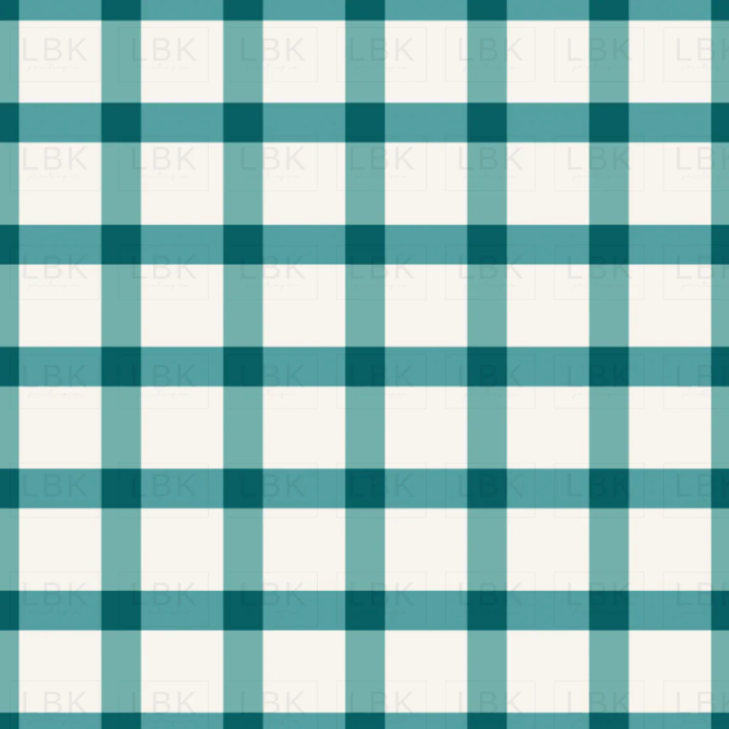 Forest and Frost Plaid Aqua Blue