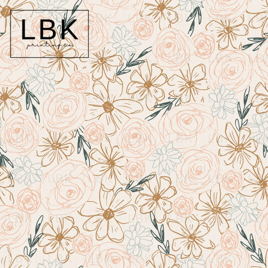 free draw floral