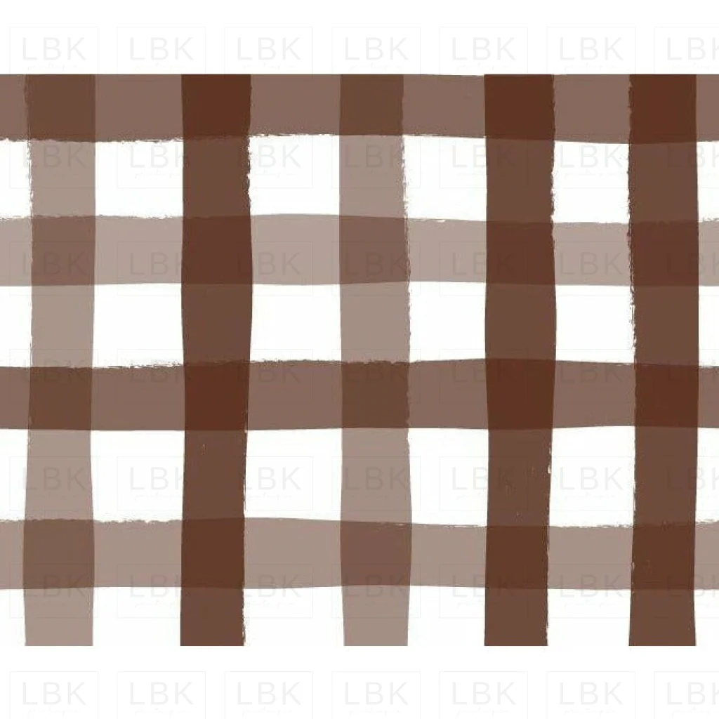 Gingham in Chocolate Large