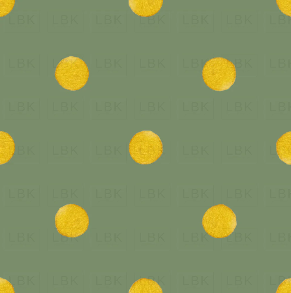 Gold Polka dot green