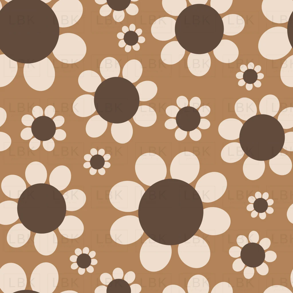 groovy flowers on sienna