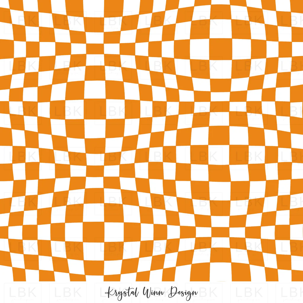 Groovy Funky Check Orange