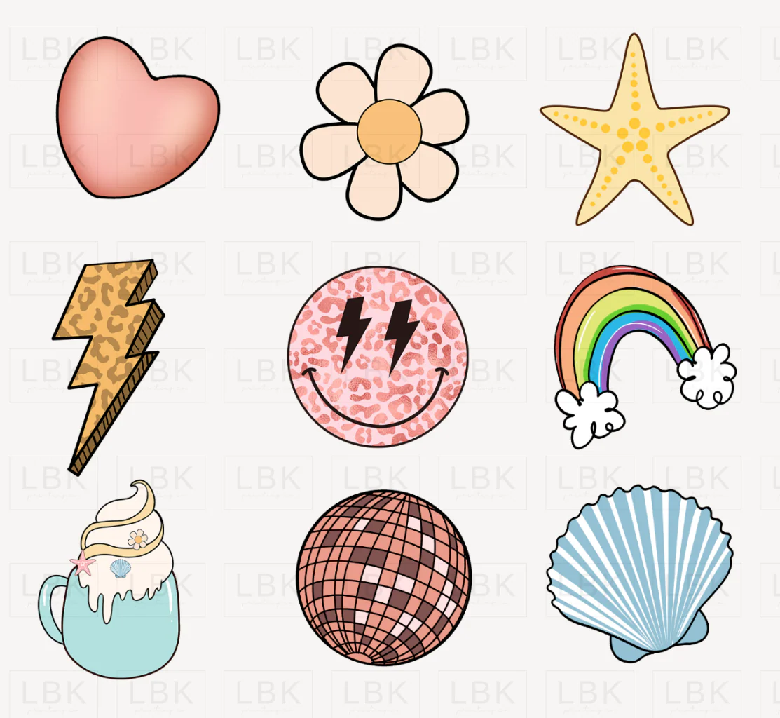 Groovy Icons- DTF