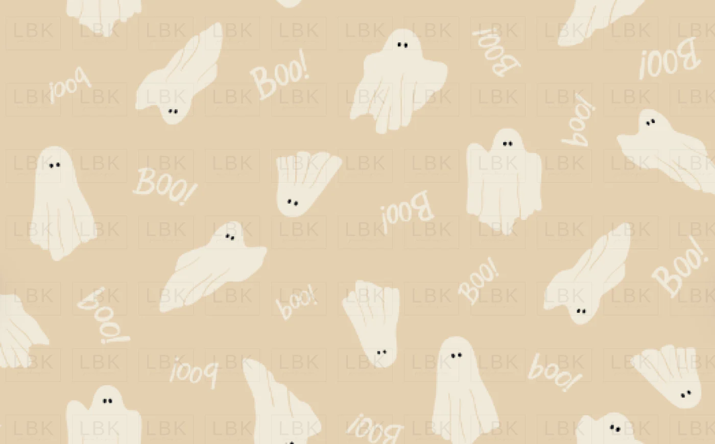 Halloween boo ghosts on off white