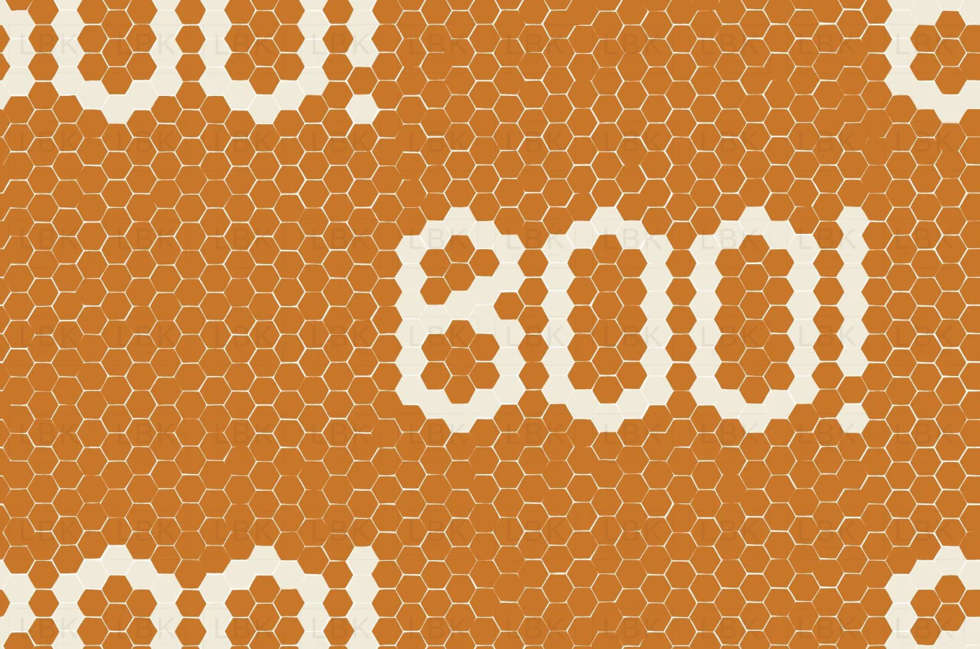 Halloween Boo Mosaic Tile in Pumpkin Orange