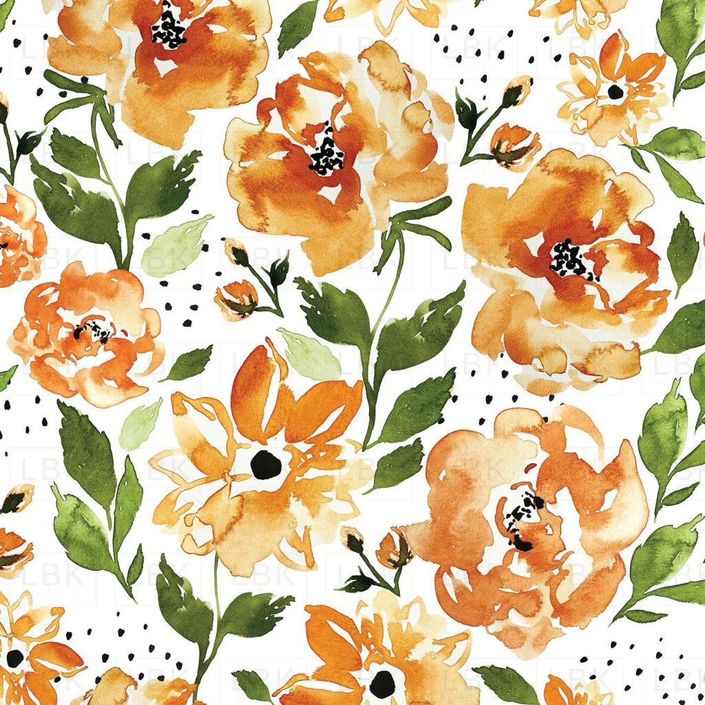 Halloween Floral in ORANGE