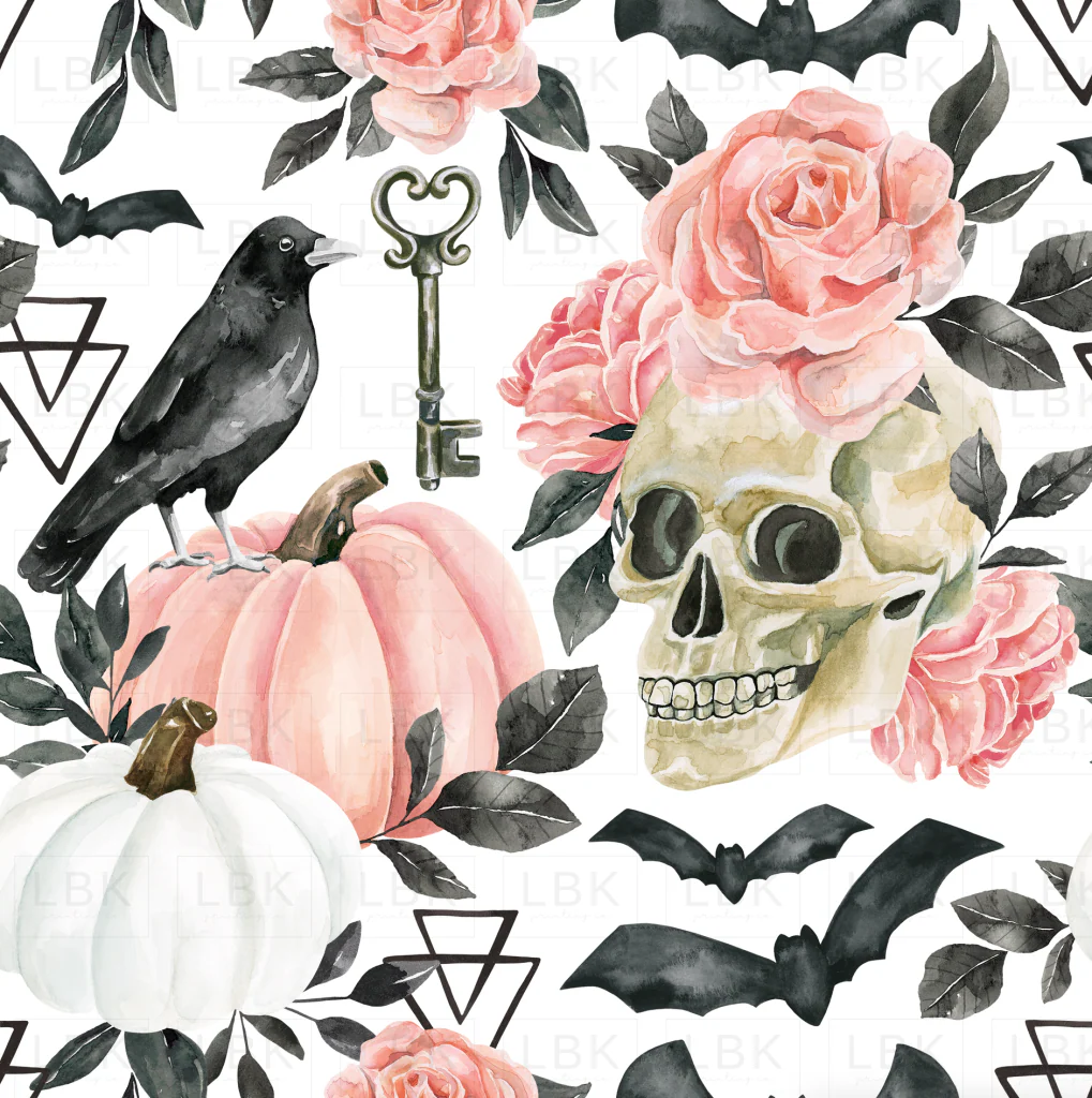 Halloween Floral White