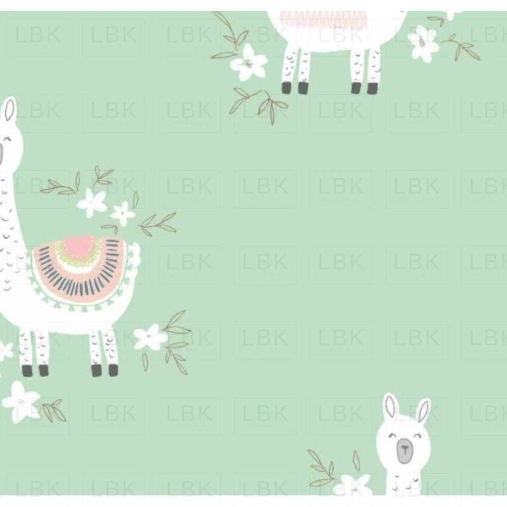 Happy LLama on green