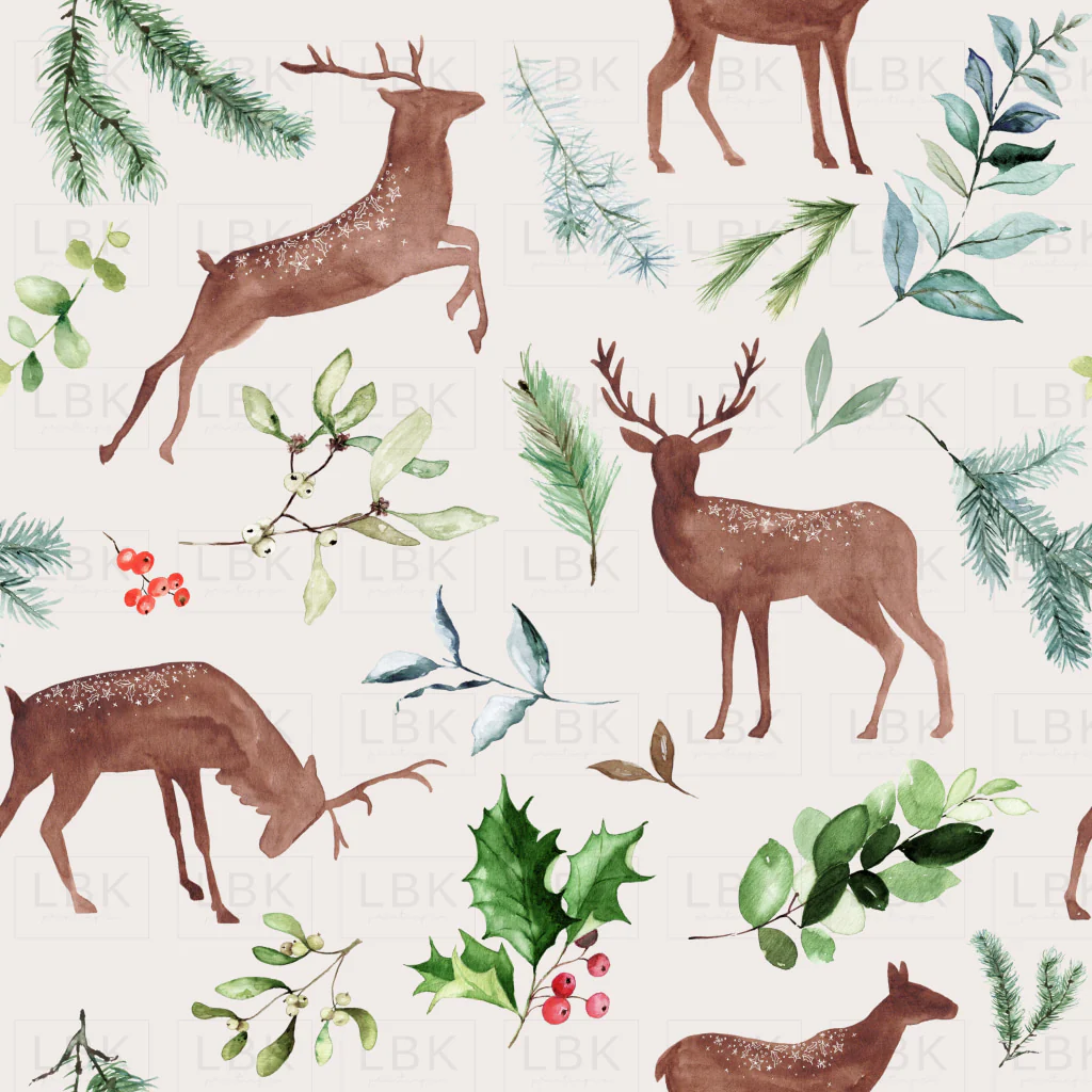 Holiday Deer on Silver Rust