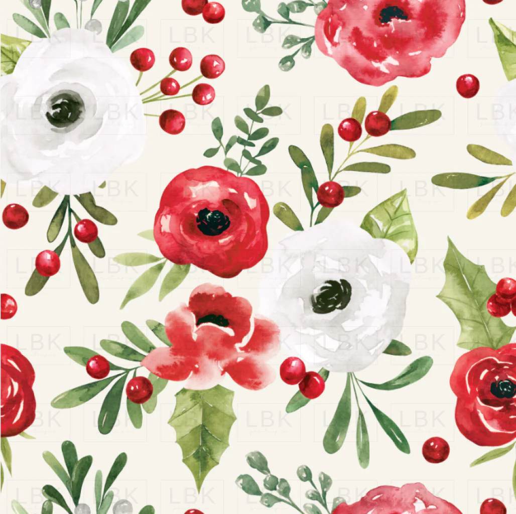 Holly and Pine Winter Floral Cream