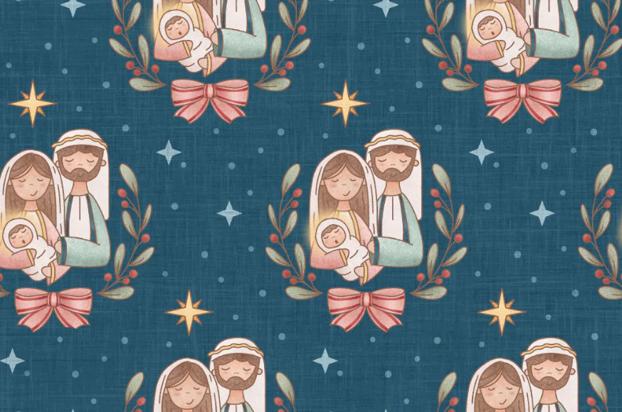 Holy Night Family Navy