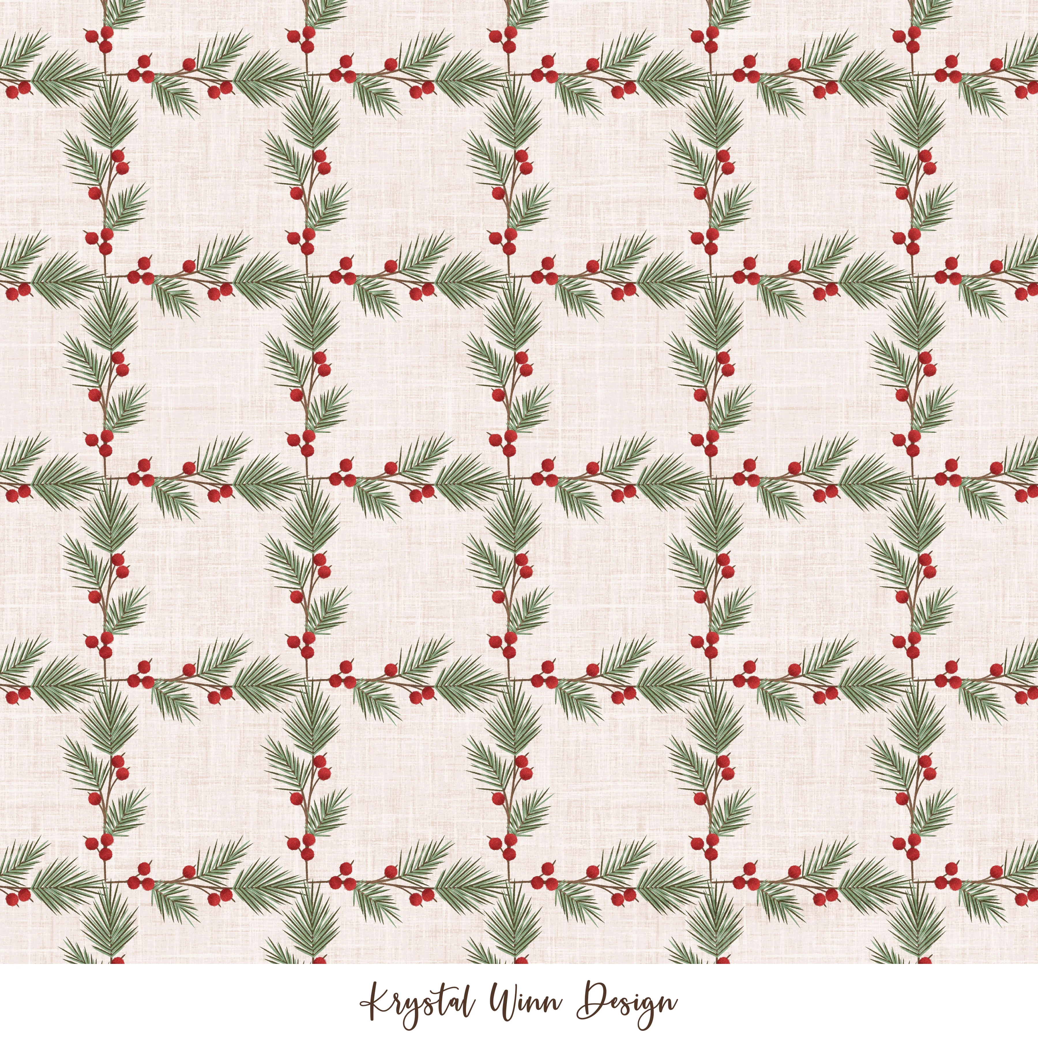 Home For Christmas Pine Plaid
