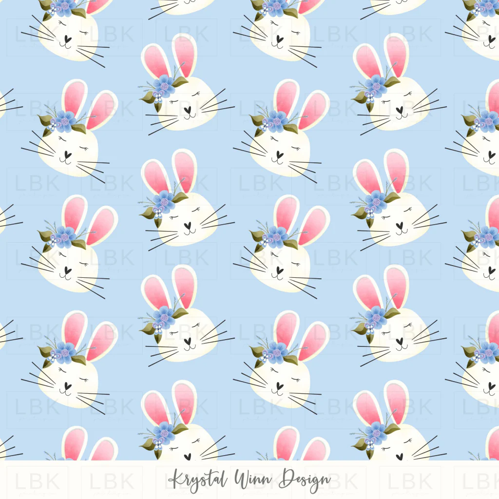 Hoppy Easter Honey Bunny Blue