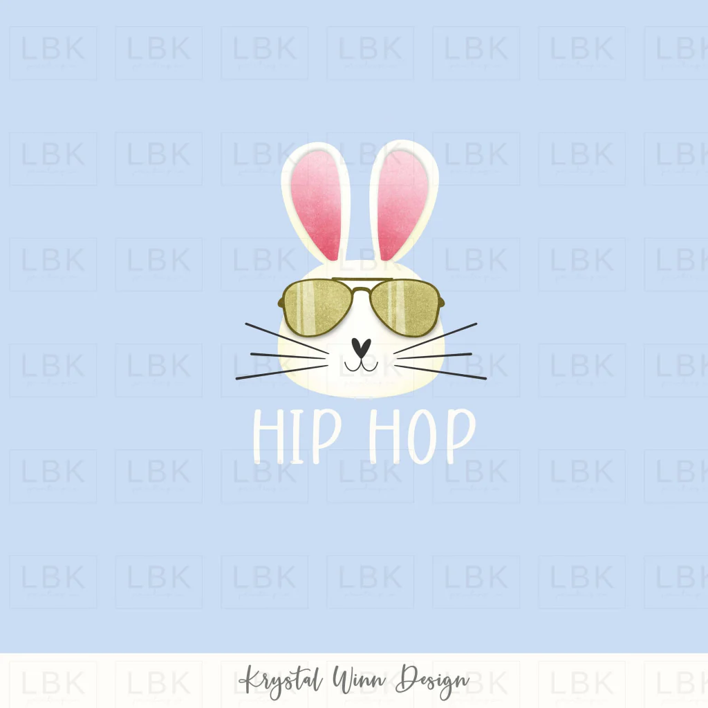 Hoppy Easter Panel- Hip Hop Blue