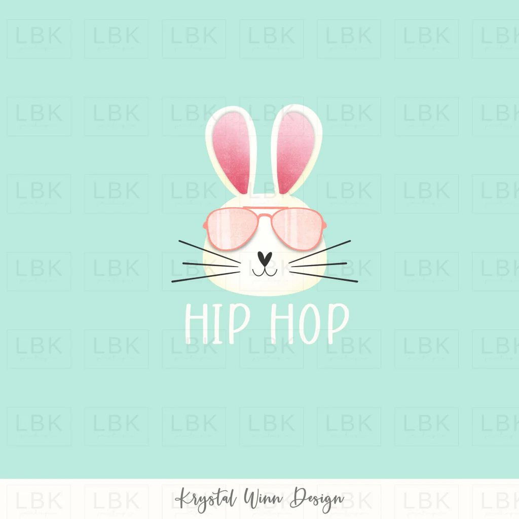 Hoppy Easter Panel- Hip Hop Mint