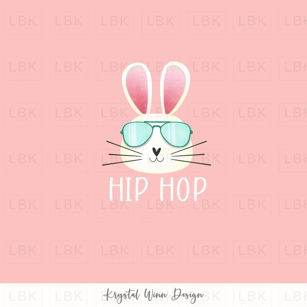 Hoppy Easter Panel- Hip Hop Peach
