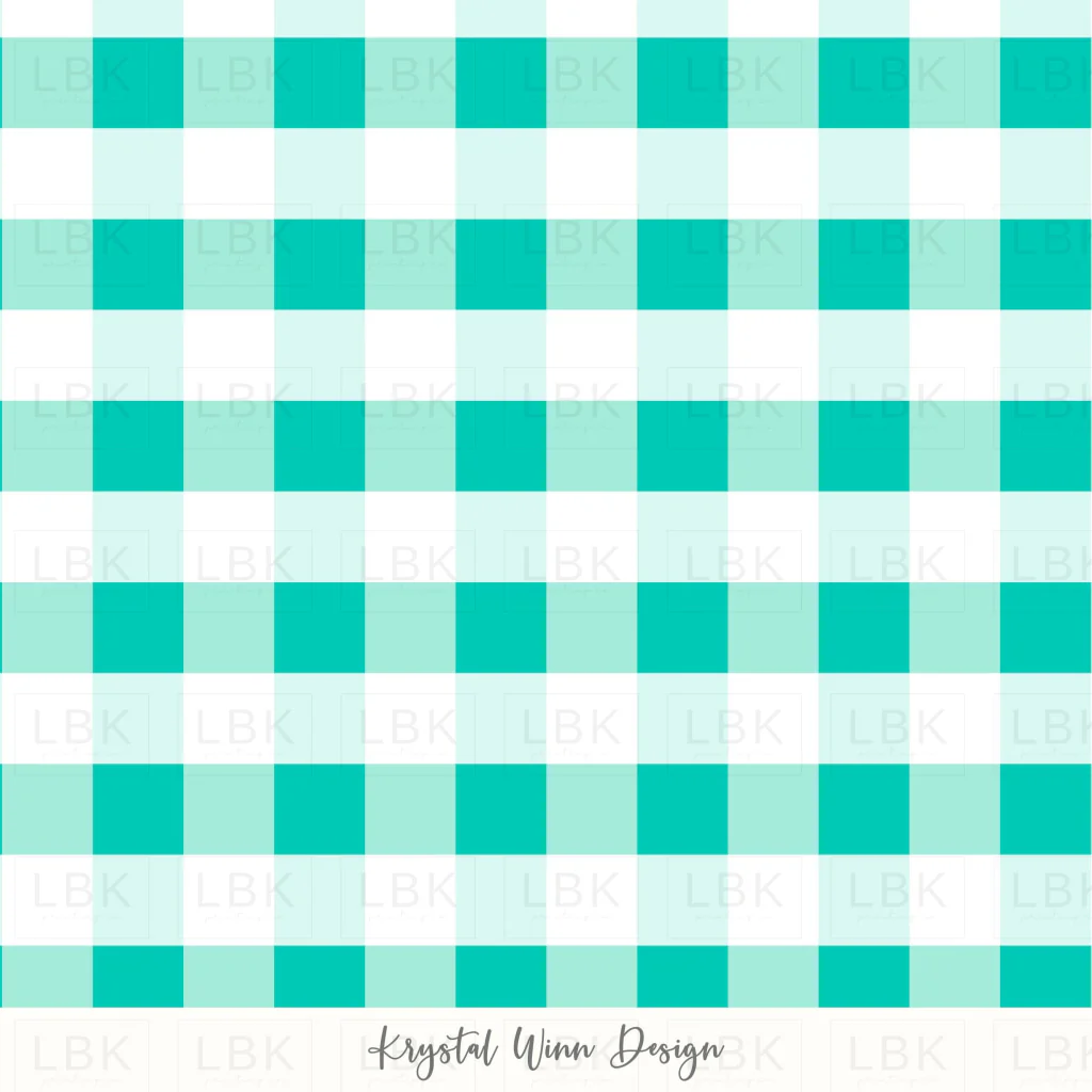 Hoppy Easter Plaid Teal