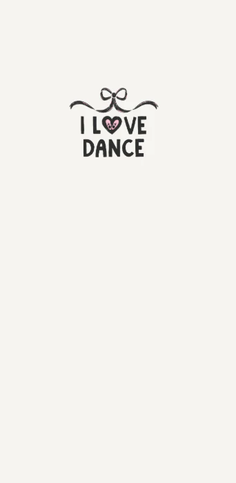 I Love Dance Panel Charcoal Black and Flushing Pink