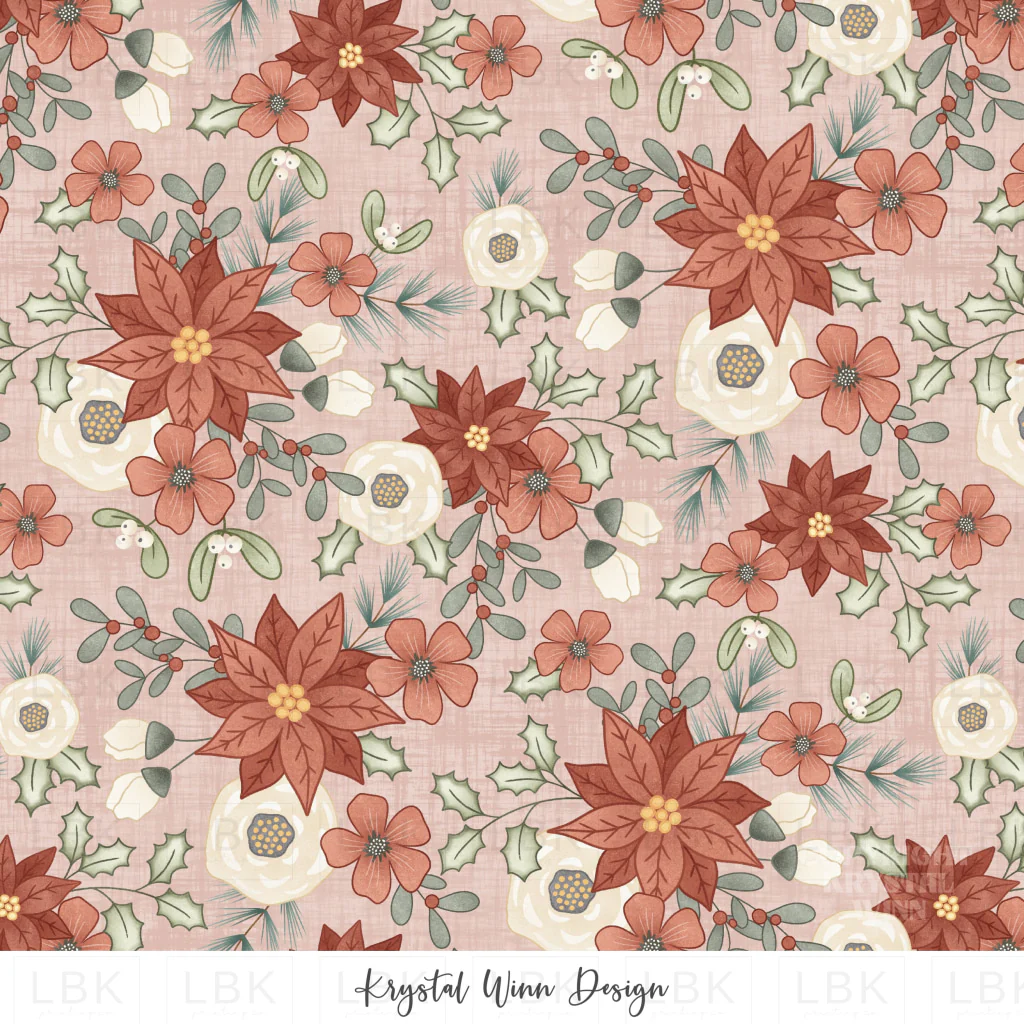 Jolly Red Floral Pink