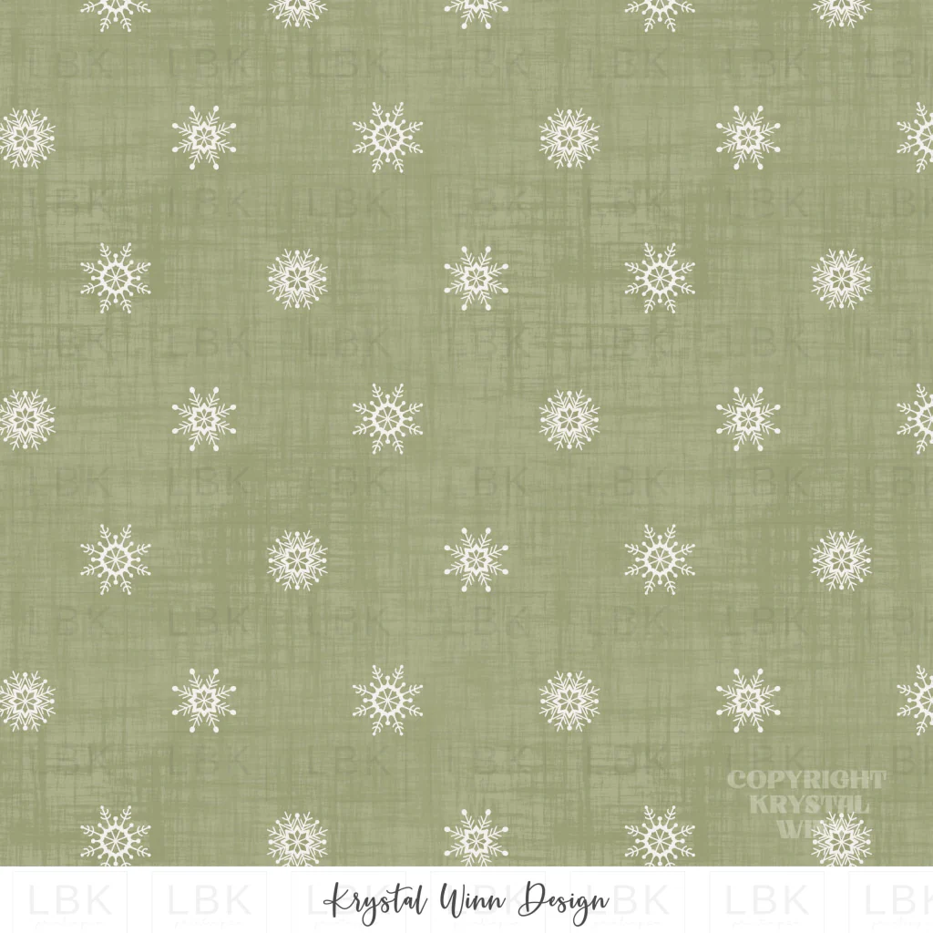 Jolly Snowflakes Green