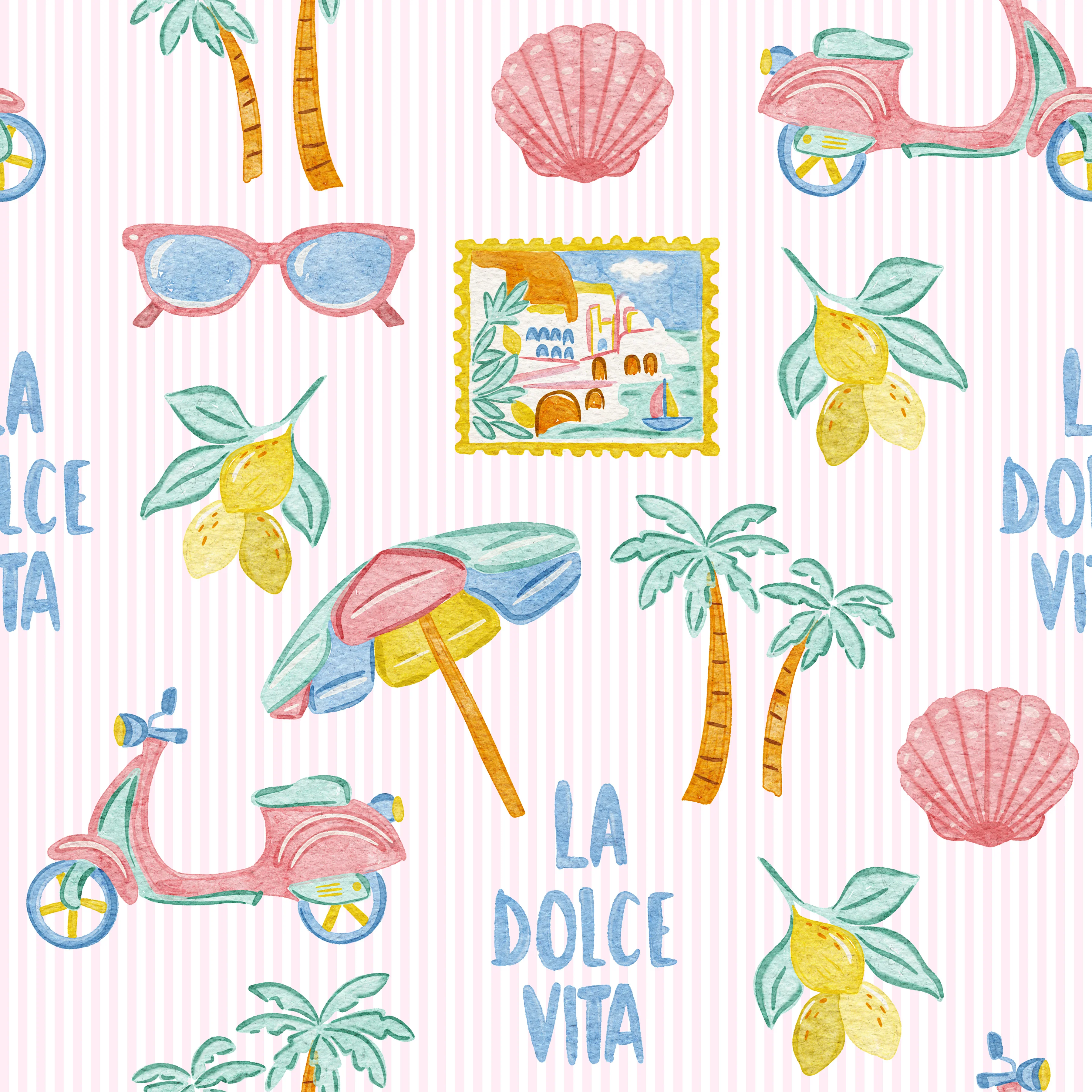 La Dolce Vita Light Pink Seersucker