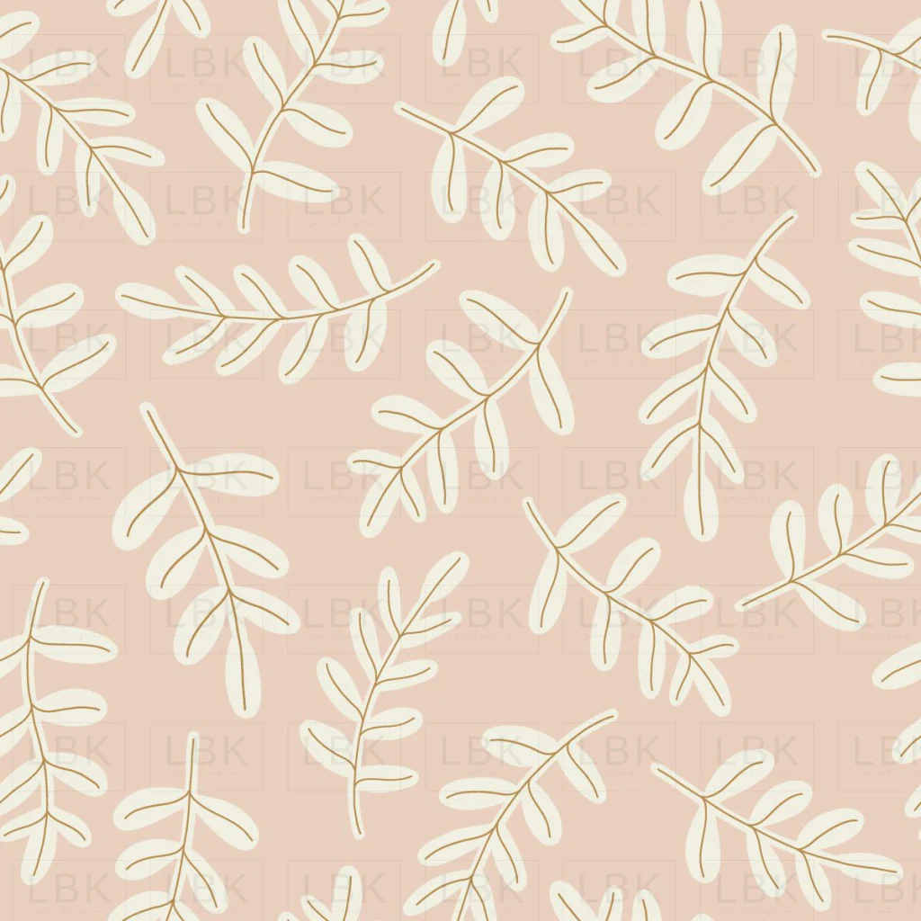 Lined Leaves-Pastel Rose Tan